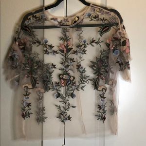 Blush Embroidered Top